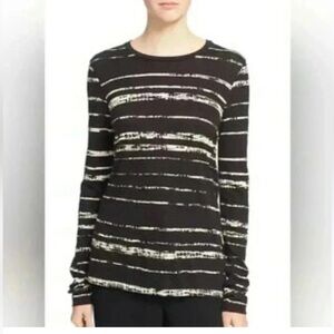 Vince Stripe Print Long Sleeve T-Shirt